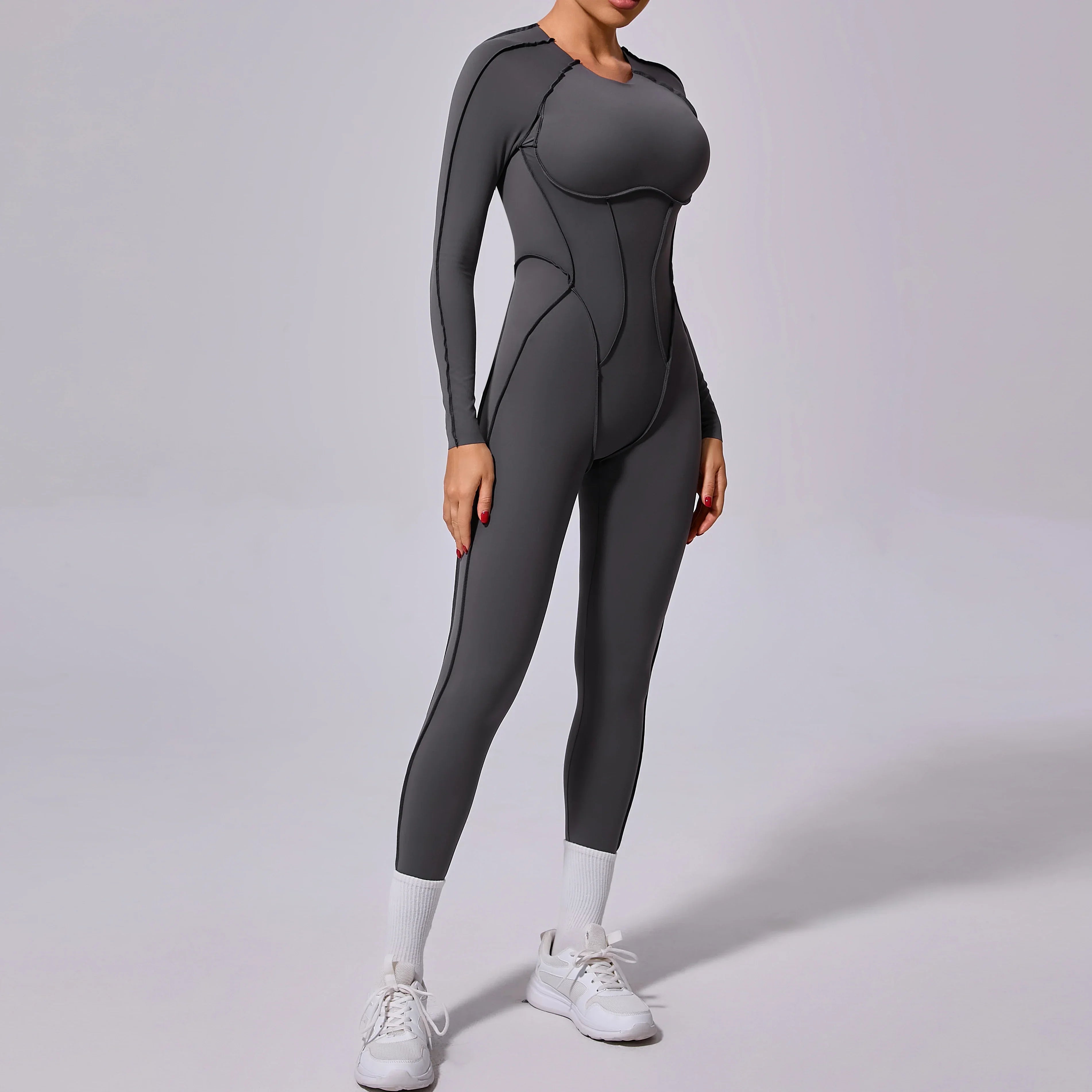 Long Sports Jumpsuit Sleeveless Gym Set