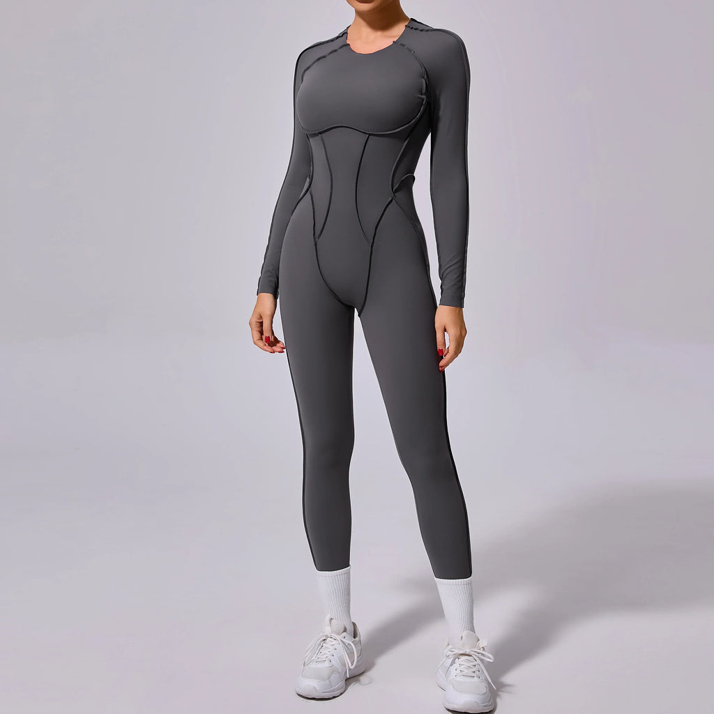 Long Sports Jumpsuit Sleeveless Gym Set