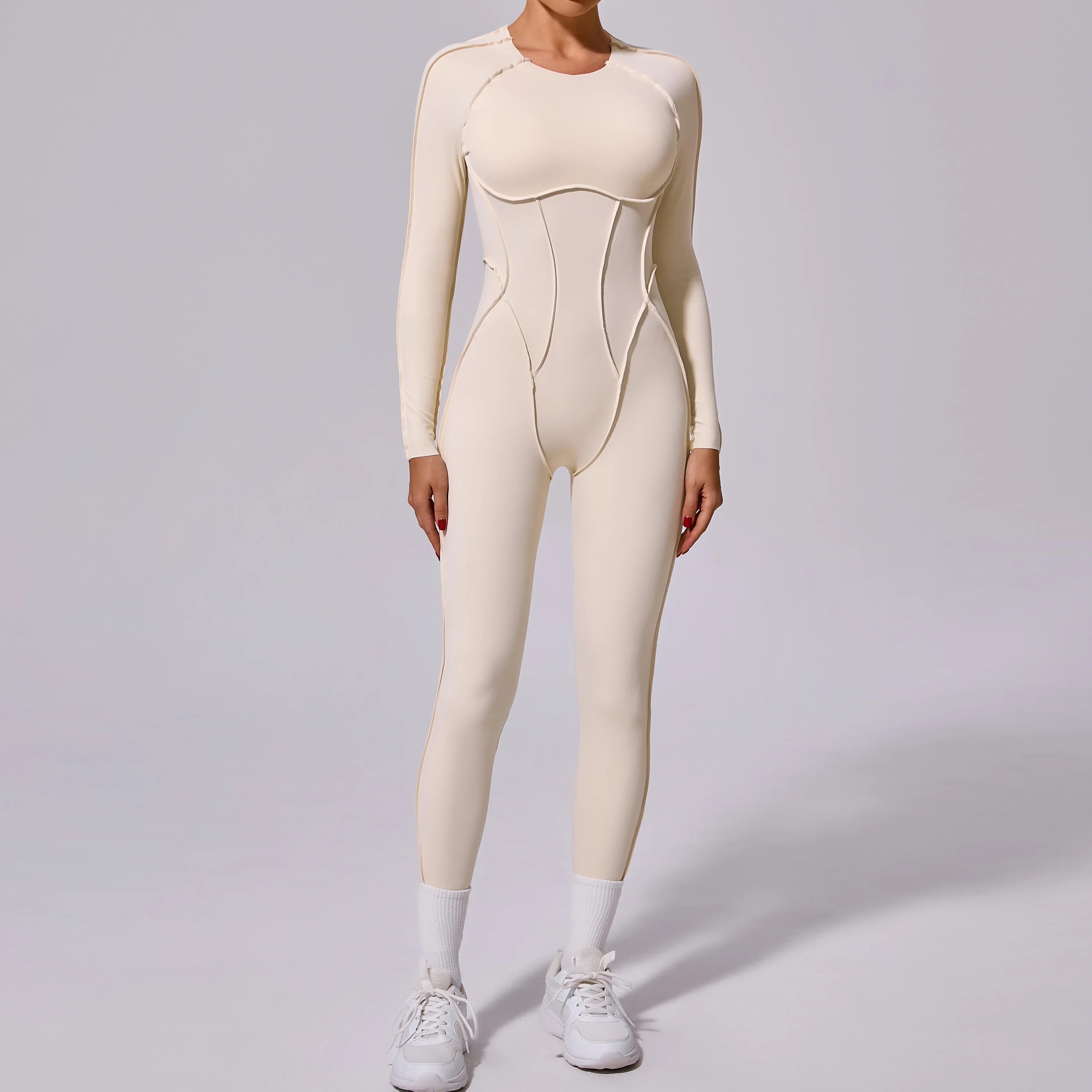 Long Sports Jumpsuit Sleeveless Gym Set