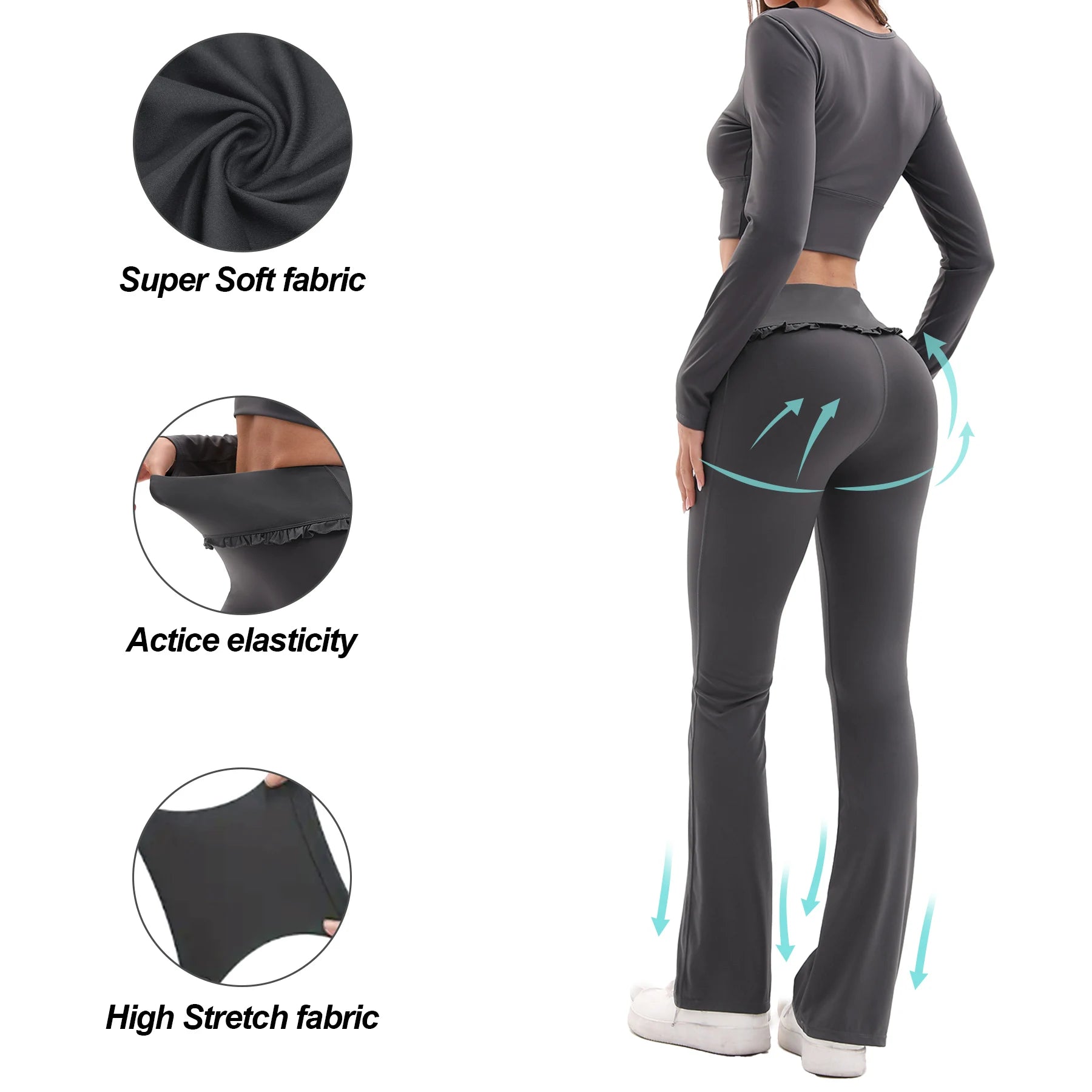 Dingle 2-Piece Frill Yoga Set