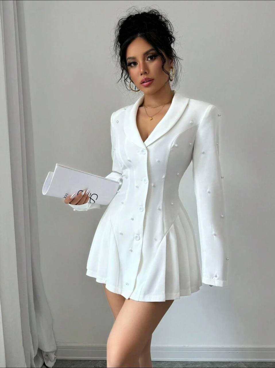 Bert White pearl Blazer