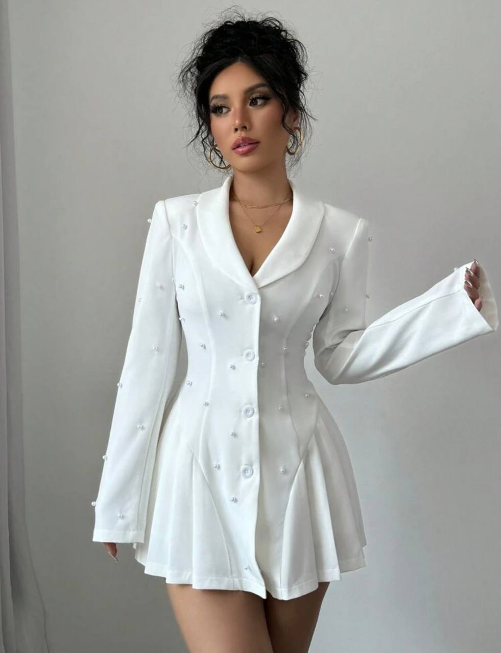 Bert White pearl Blazer